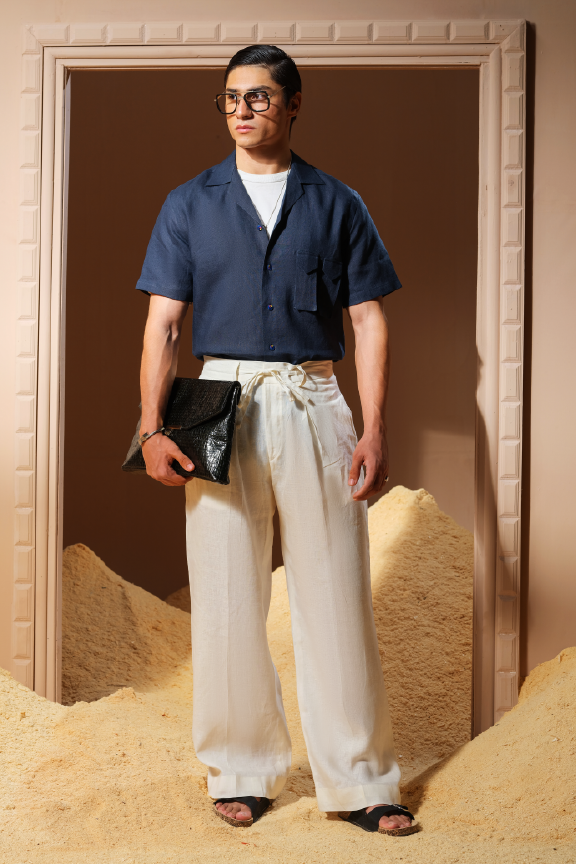 Era 21 - Graphite Blue Linen Shirt