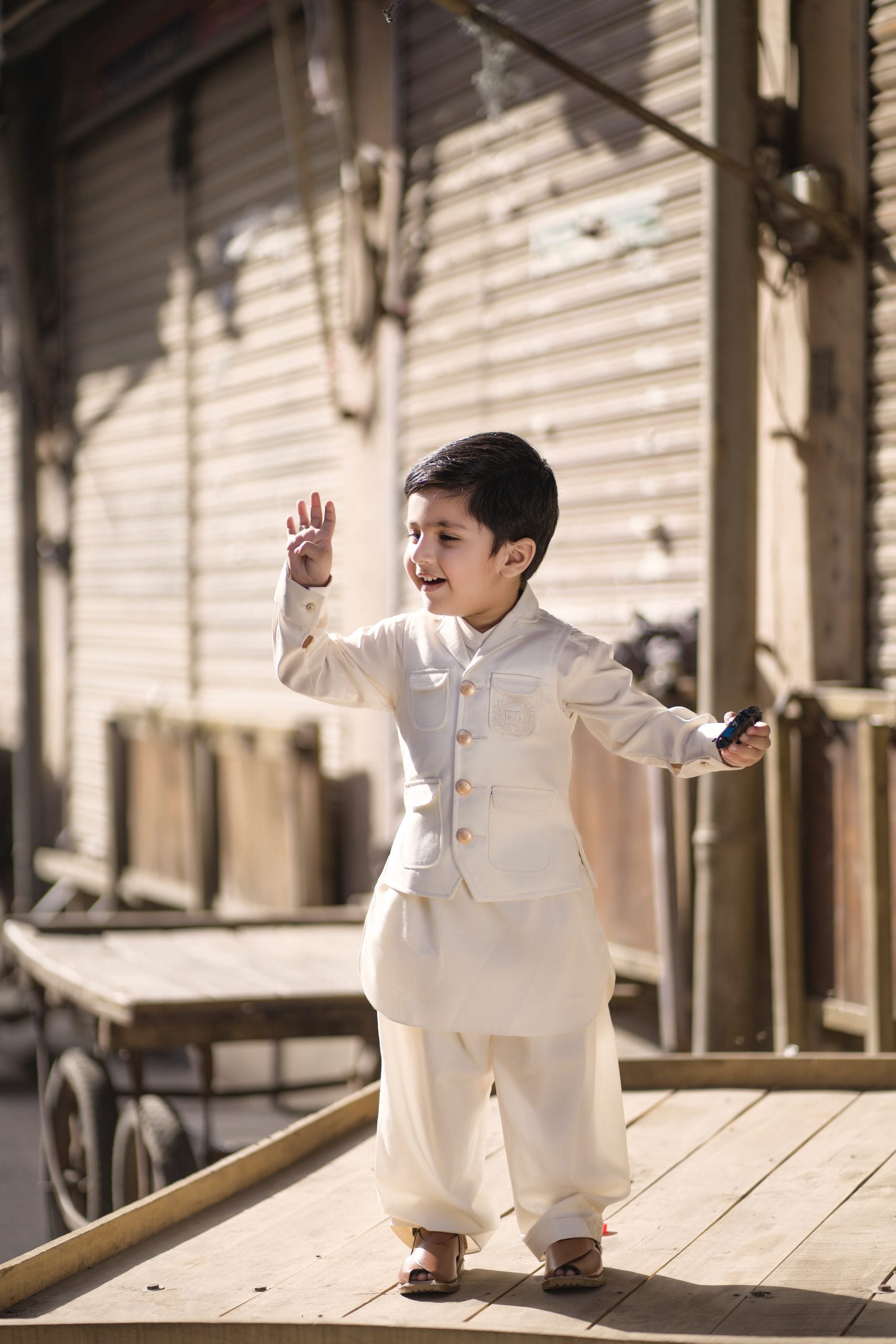 Boy Embroidered Kameez Shalwar & Waistcoat