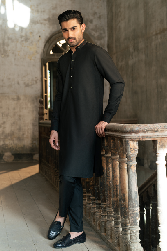 Nisbat - Black Kurta Pajama