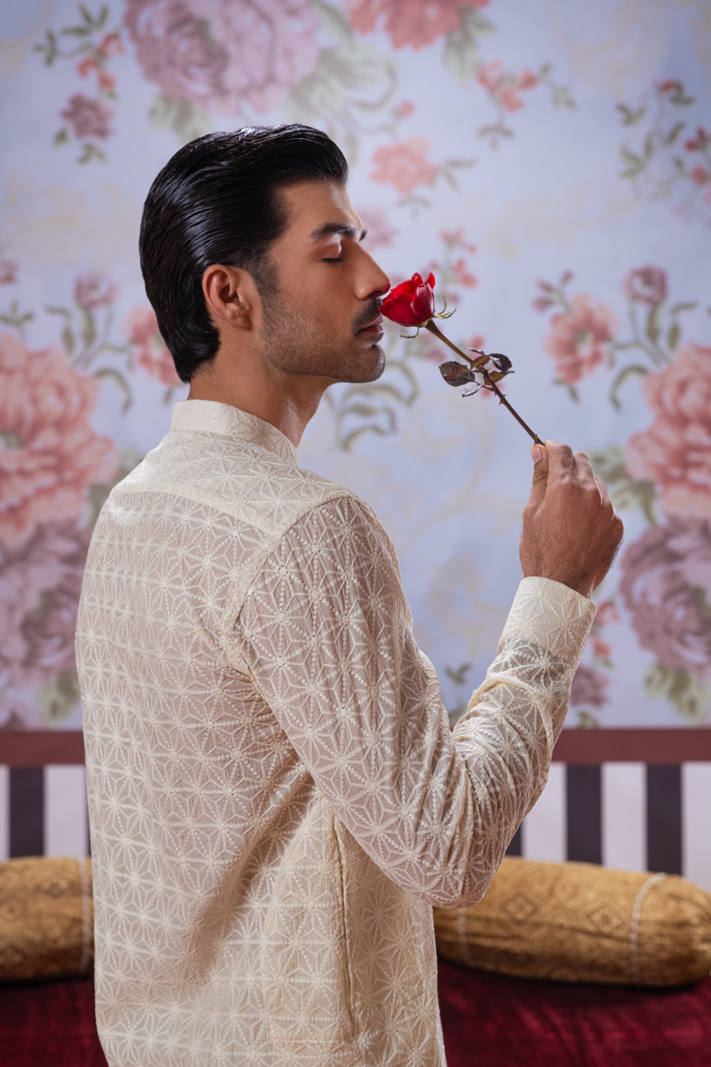 Ivory Embroidered Kurta Pajama