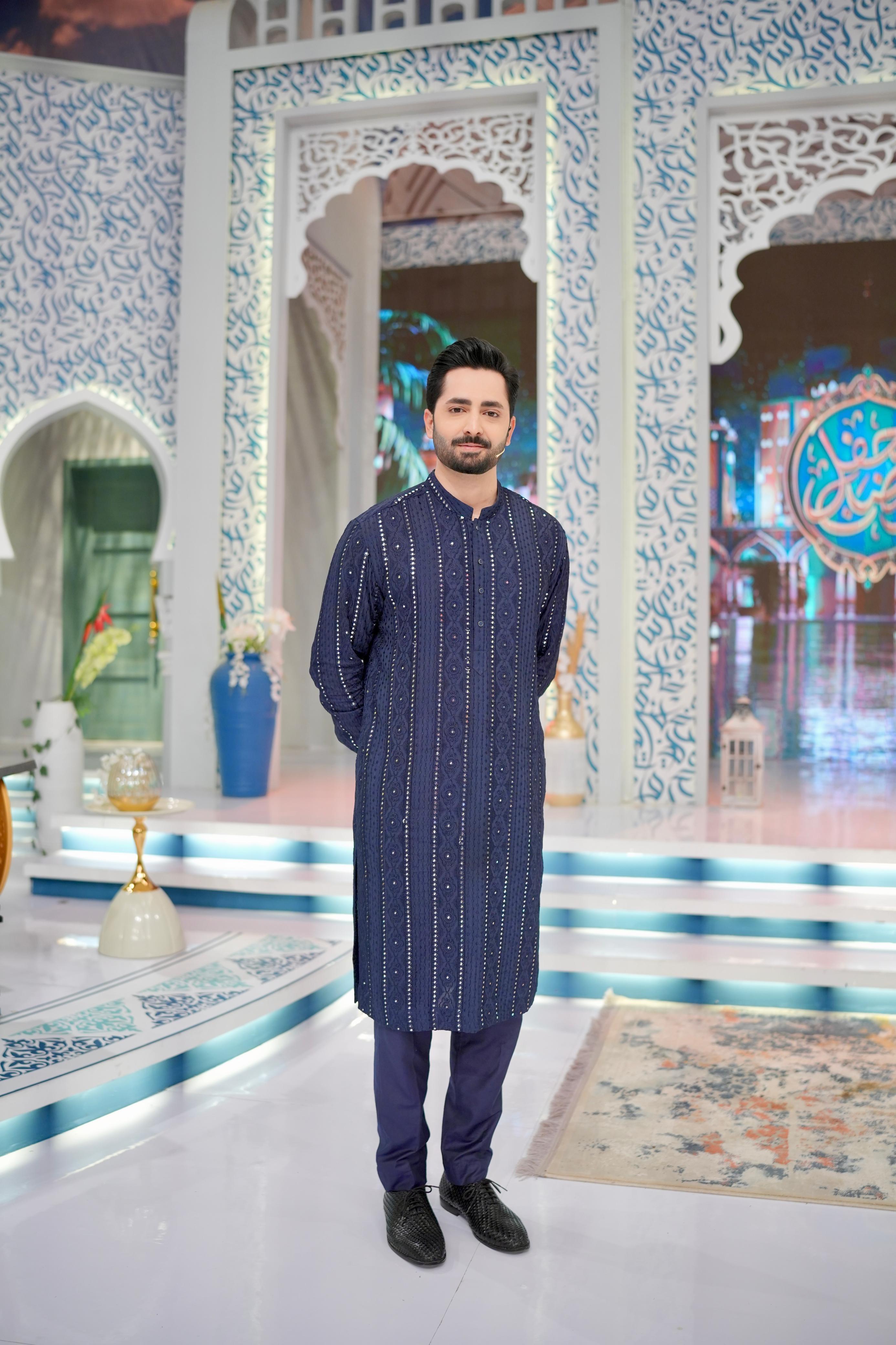 ED25 - Nevy Blue Embroidered Kurta Pajama