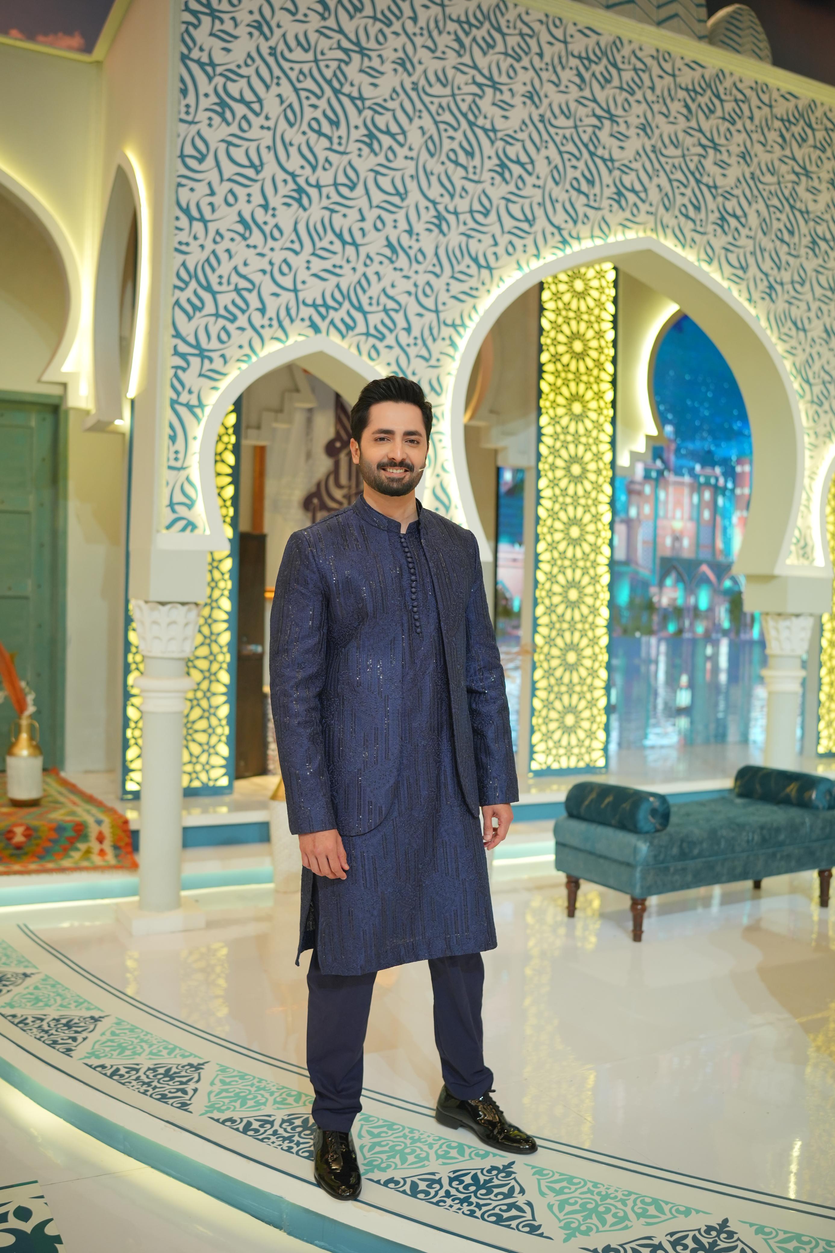 ED25 - Blue Embroidered Kurta Pajama