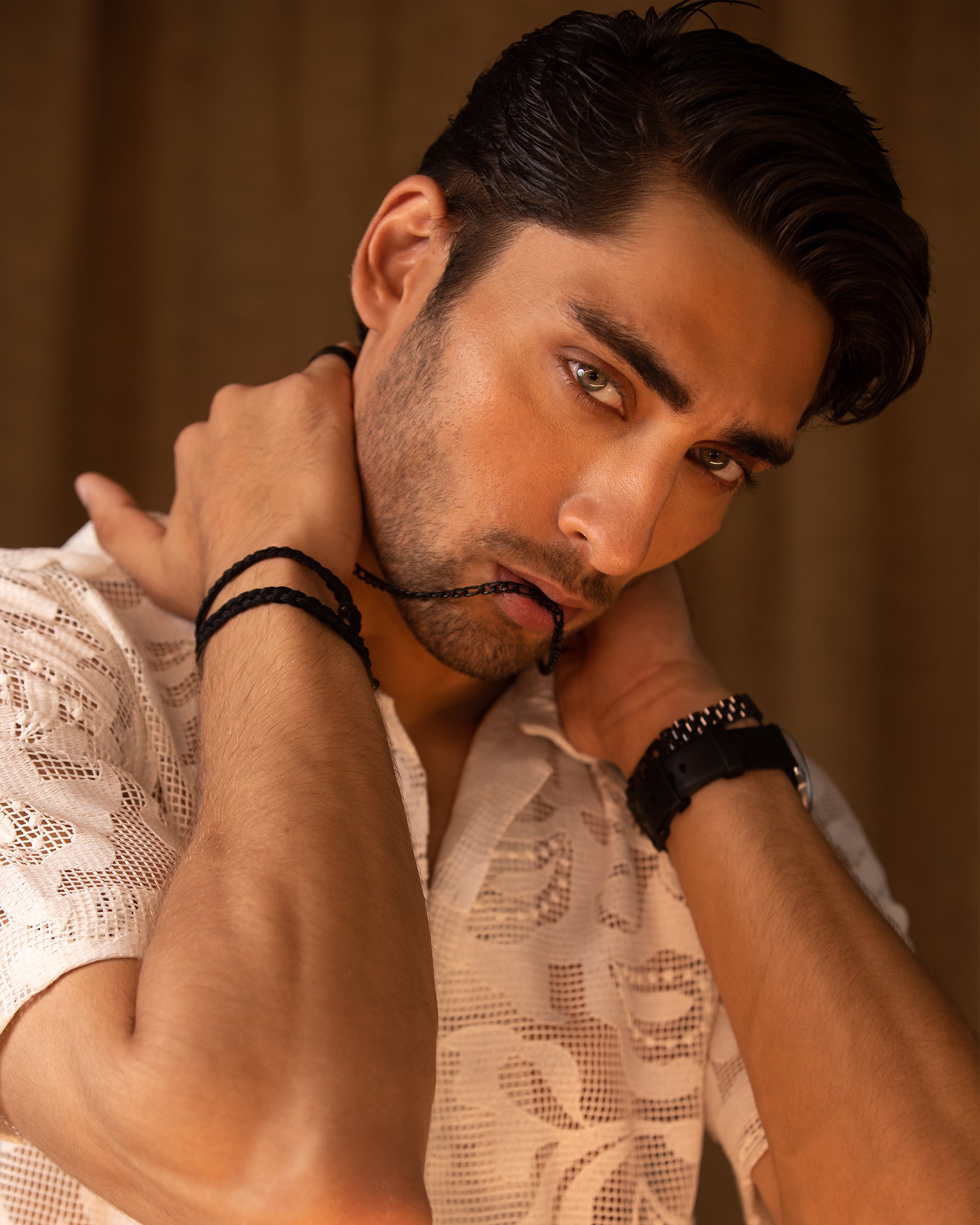 Jacquard Fabric Shirt & Regular Feel Trouser