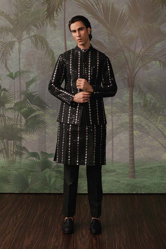 Black Embellished Waistcoat