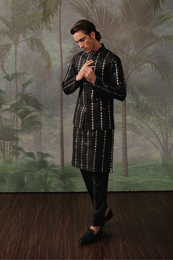 Black Embellished Waistcoat