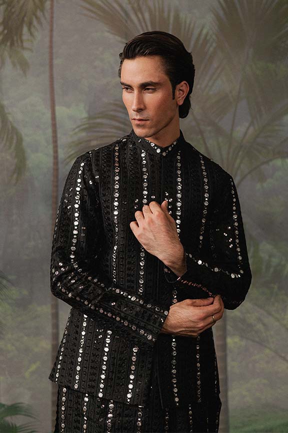 Black Embellished Waistcoat