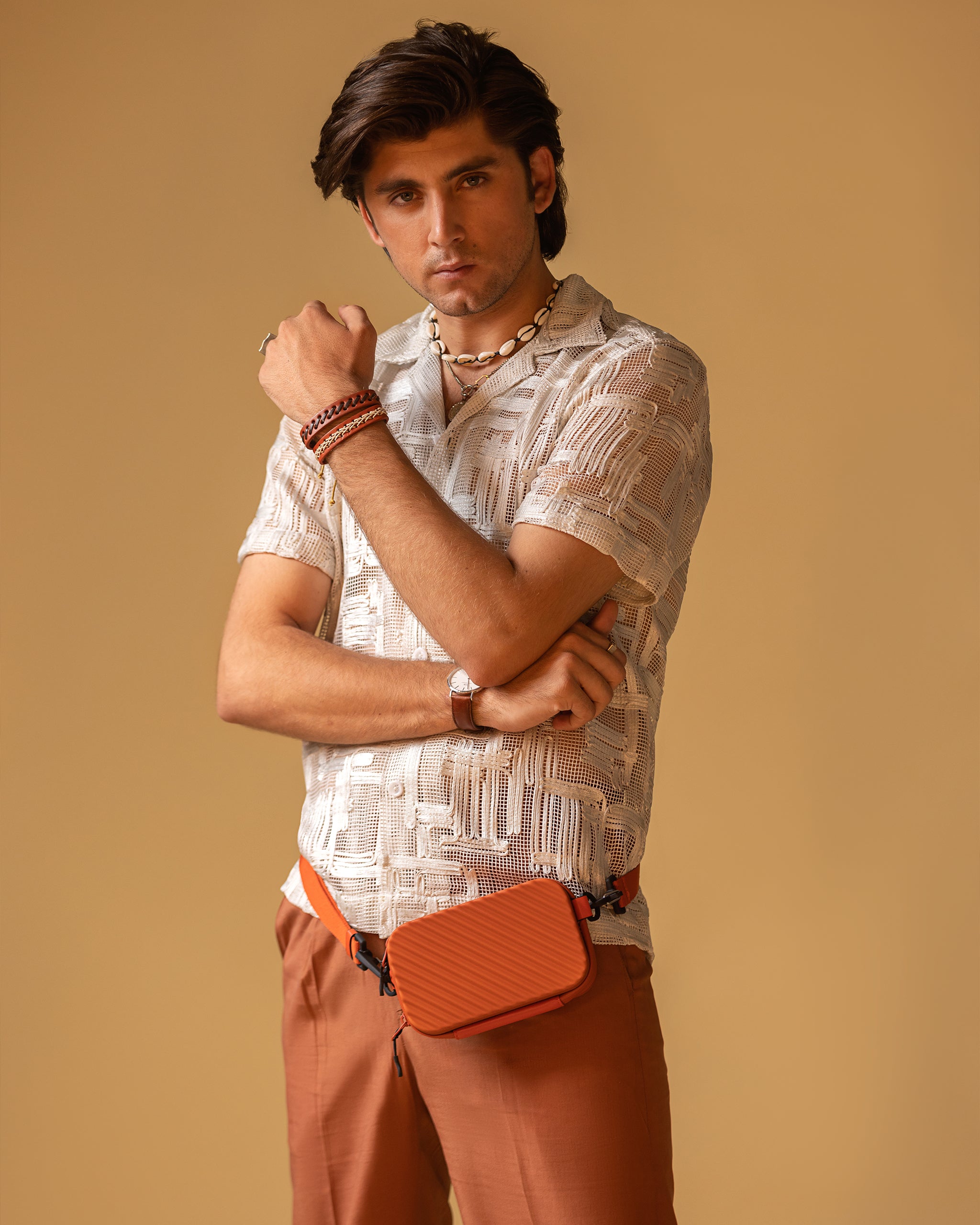 Short Sleeve Camp Collar Shirt & Jarred Relaxed Trousers