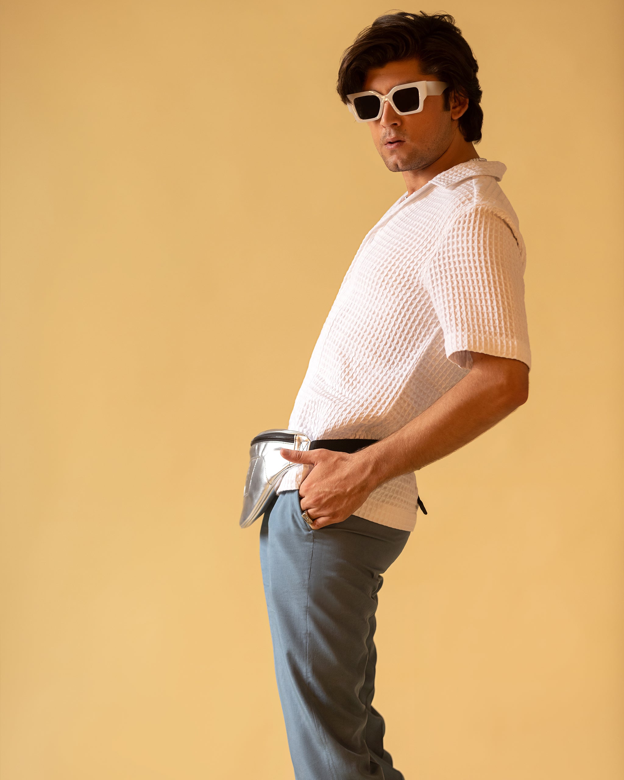 Short Sleeves Shirt & Jarred Relaxed Trouser