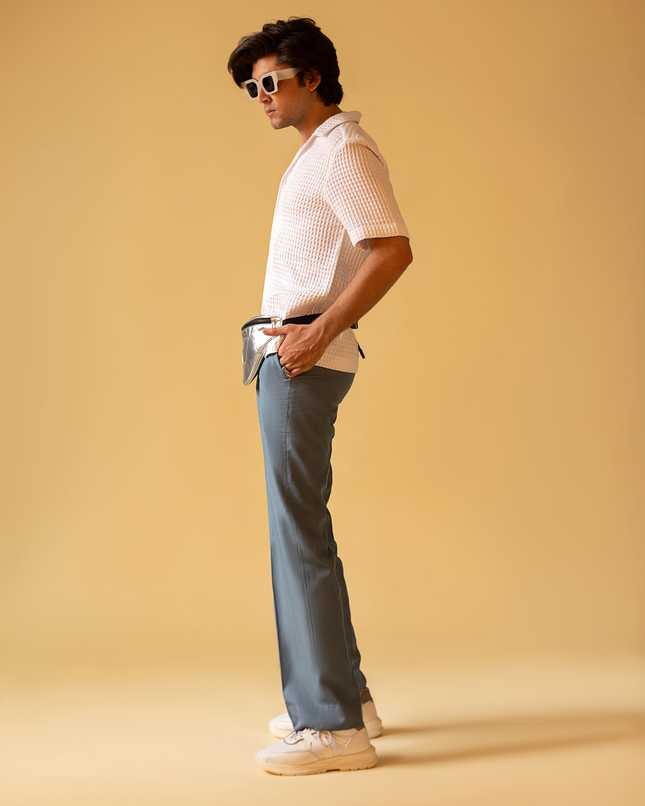 Short Sleeves Shirt & Jarred Relaxed Trouser