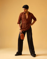 T-shirt Neck Street Long Sleeve Shirt & Cut Trouser