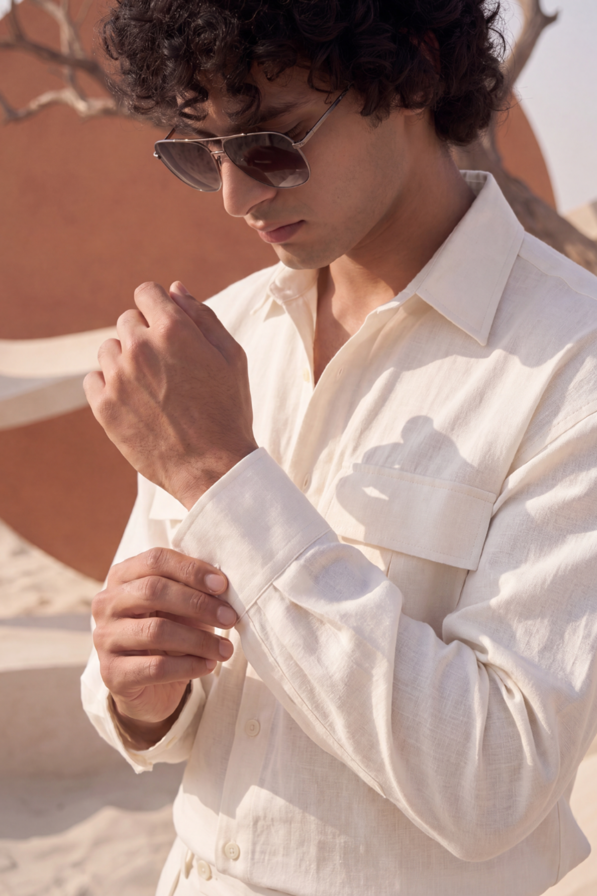 Ivory Linen Cord Set