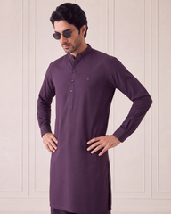 Luxury Purple Wash N Wear Kurta/Pajama