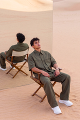 DEEP OLIVE GREEN LINEN CO-ORD SET