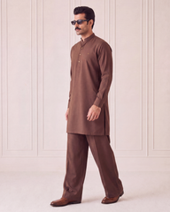 Classic Brown Wash N Wear Kurta/Pajama