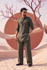 Olive Green Kurta Pajama