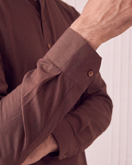 Classic Brown Wash N Wear Kurta/Pajama