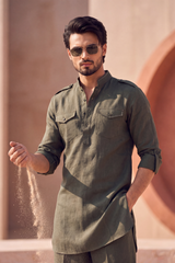 Olive Green Kurta Pajama