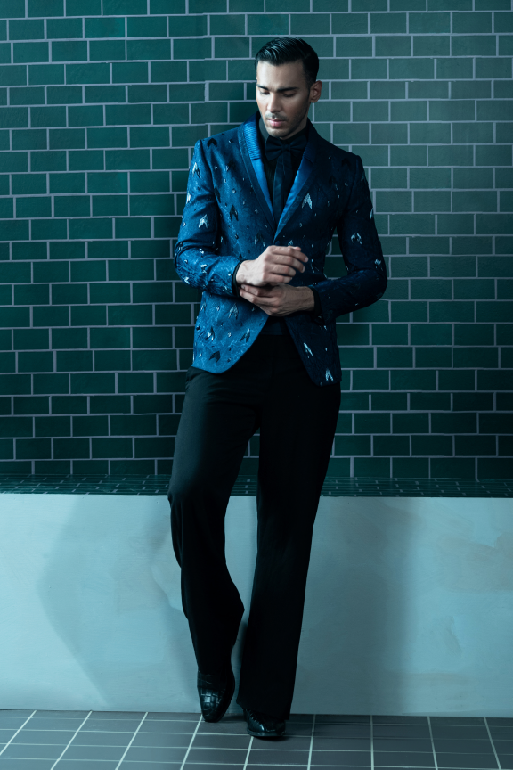 Blue Tuxedo Suit - 01