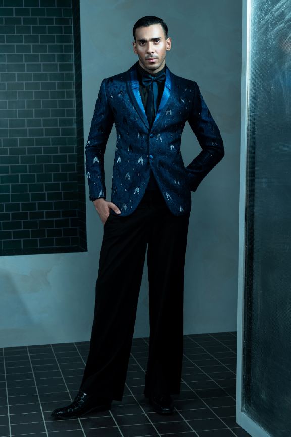 Blue Tuxedo Suit - 01