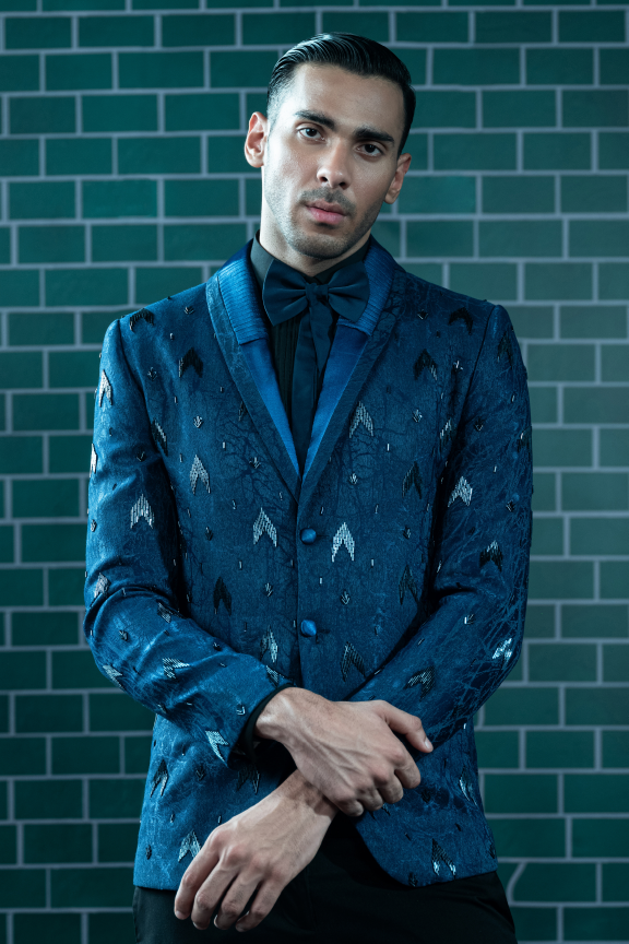 Blue Tuxedo Suit - 01