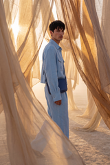 SKY BLUE LINEN CO-ORD SET