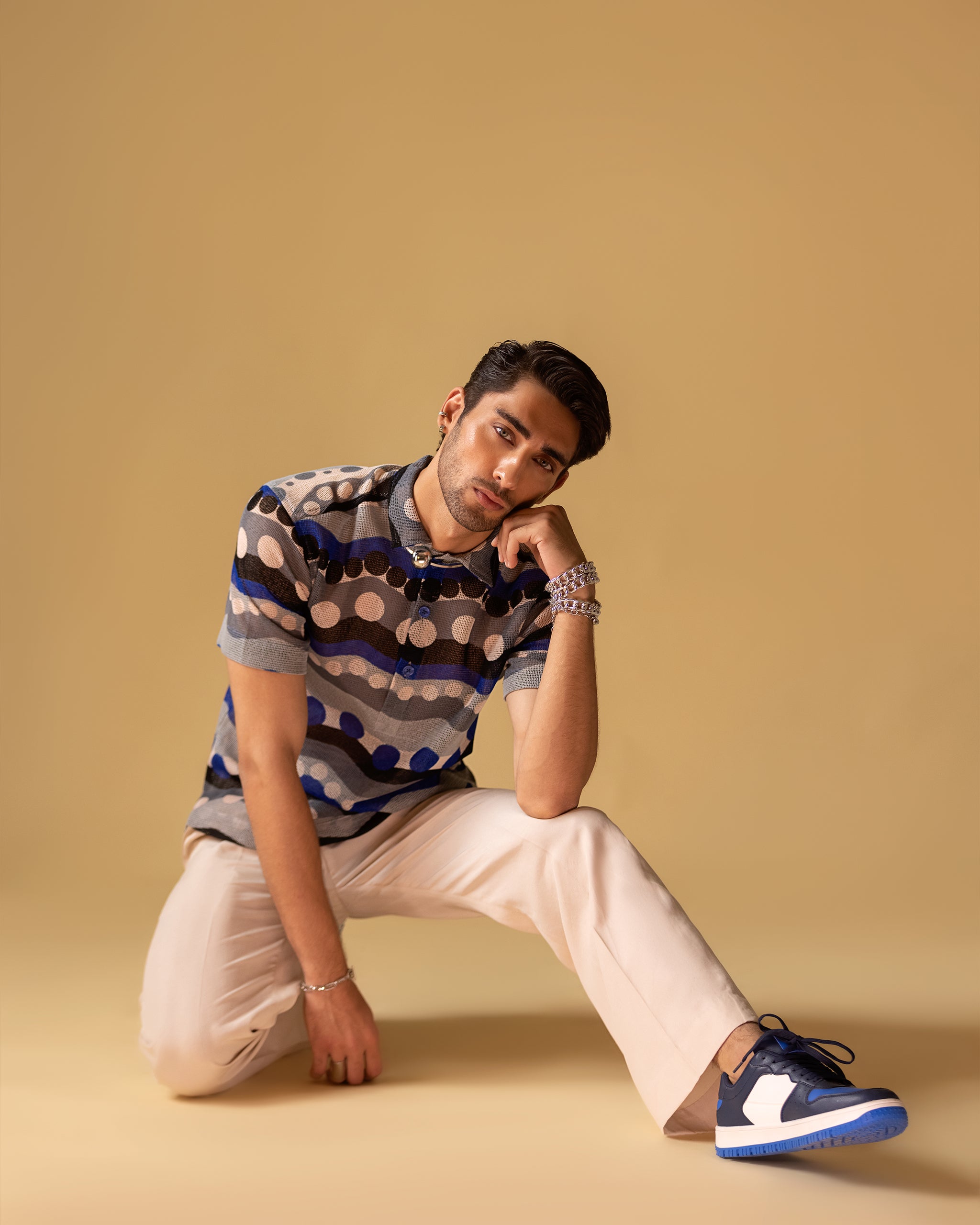 Polo T-shirt Style Short Sleeves & Relax Fit Trouser