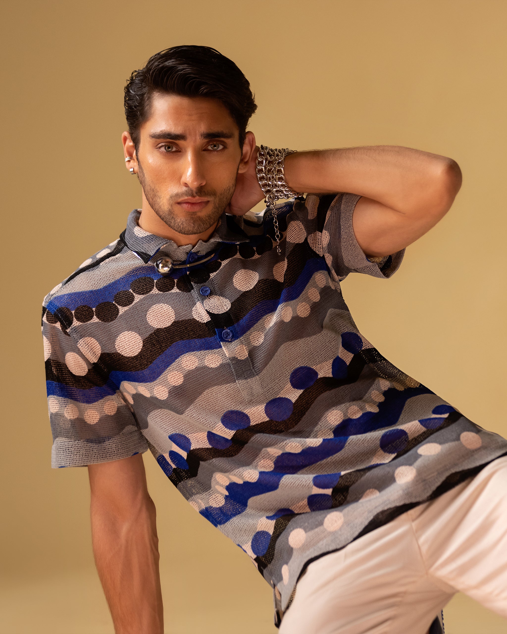 Polo T-shirt Style Short Sleeves & Relax Fit Trouser