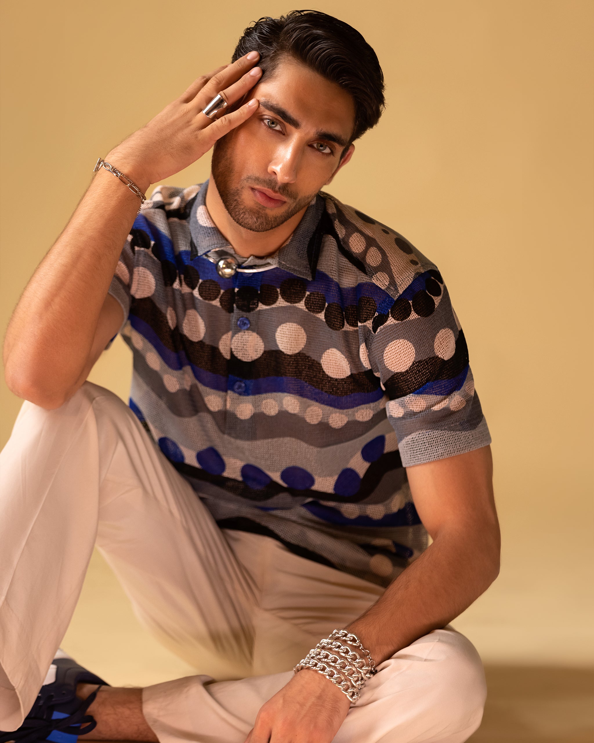 Polo T-shirt Style Short Sleeves & Relax Fit Trouser