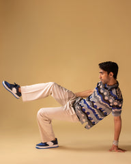 Polo T-shirt Style Short Sleeves & Relax Fit Trouser
