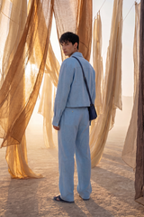 SKY BLUE LINEN CO-ORD SET