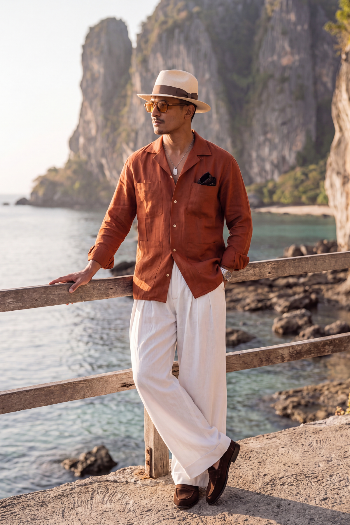 Copper Tide Linen Co-Ord Set