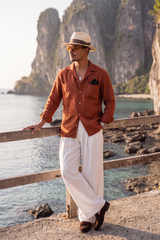 Copper Tide Linen Co-Ord Set