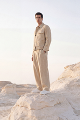 Sand Beige Linen Co-Ord Set