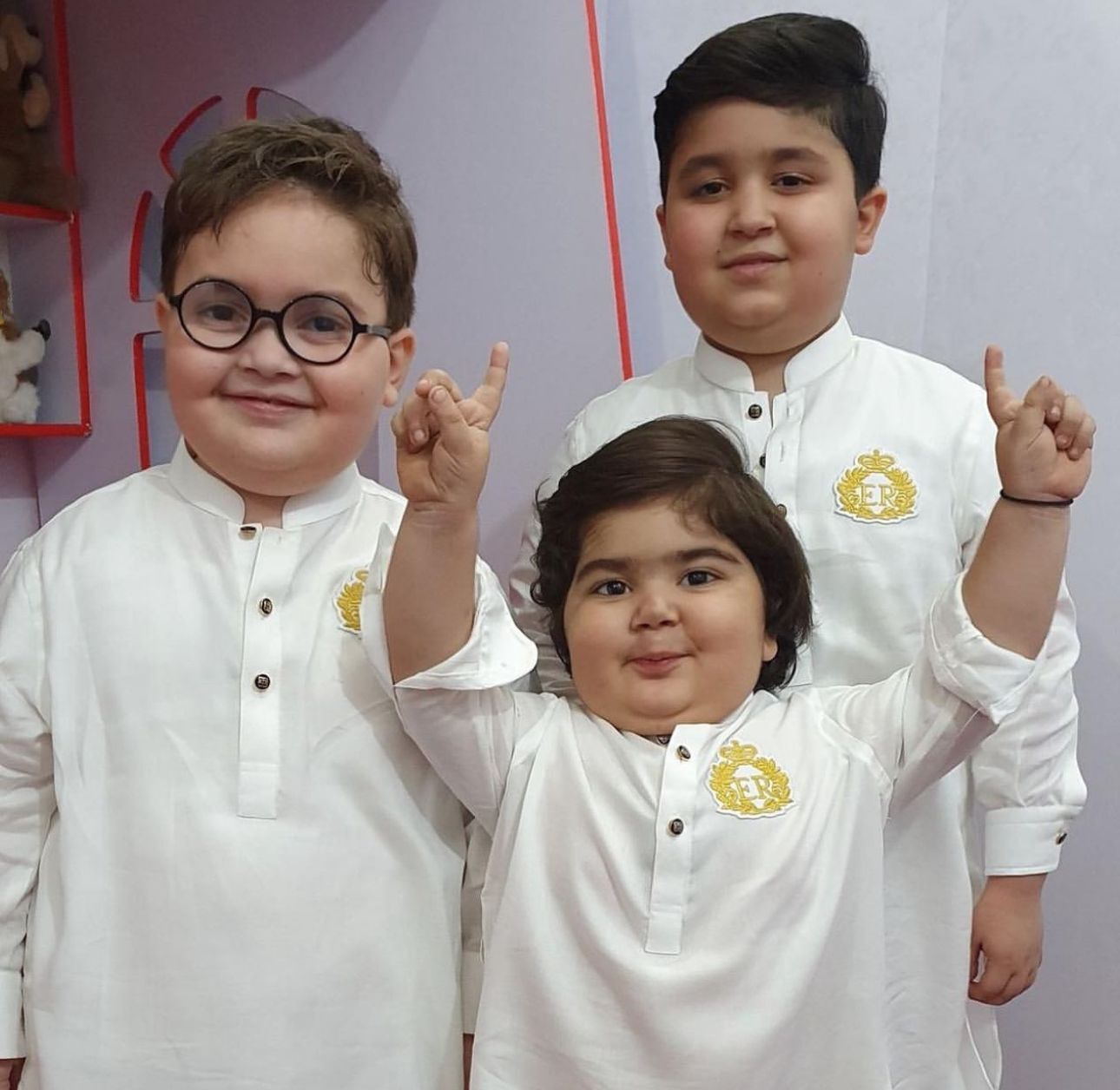 Kids Shalwar Kameez Embroidered Logo