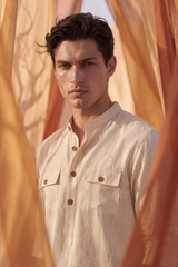 Ivory Linen Kurta Pajama