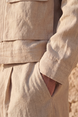 Sand Beige Linen Co-Ord Set