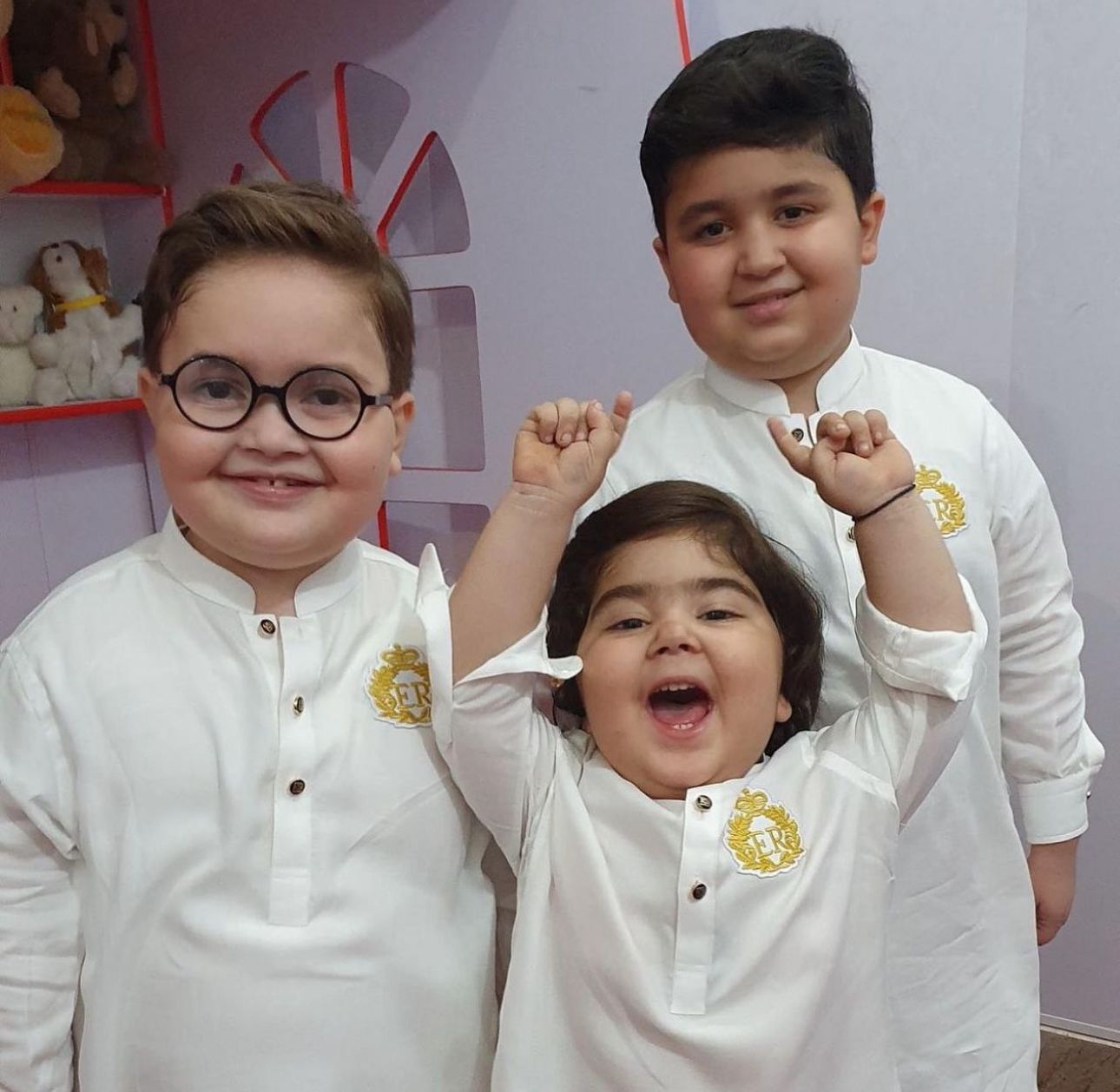 Kids Shalwar Kameez Embroidered Logo