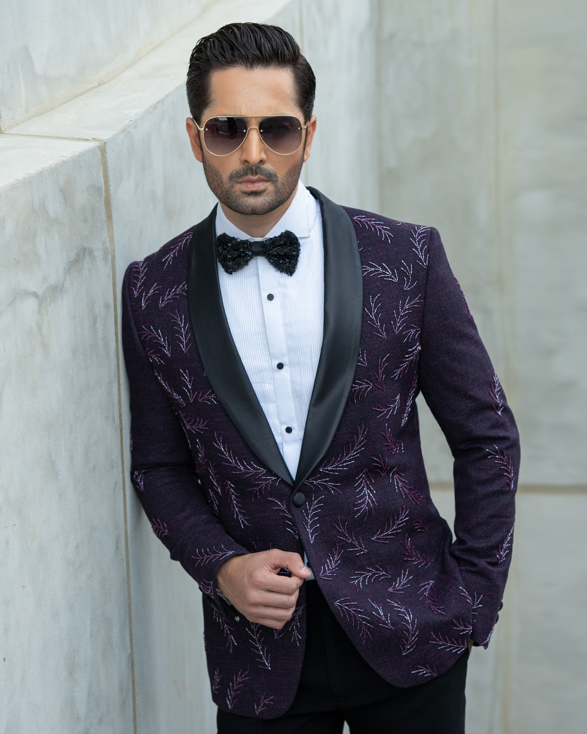 Hand Embroidery's Embellished Tuxedo Suit