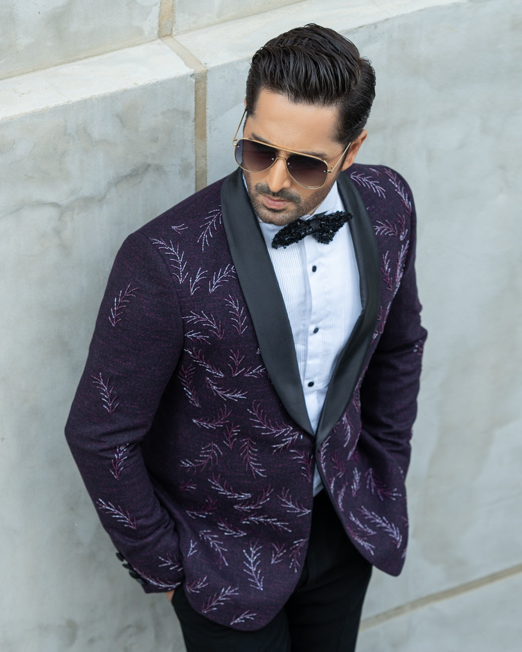 Hand Embroidery's Embellished Tuxedo Suit