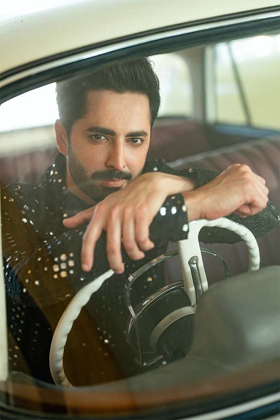 Black Kurta Shalwar with Embellished Detailing