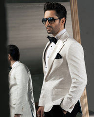 Embroidery Embellished Tuxedo Suit