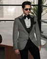 Embroidery Embellished Tuxedo Suit
