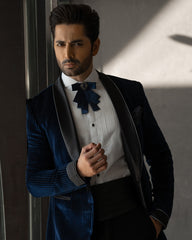 Velvet Stripes Tuxedo Suit