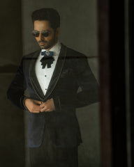 Velvet Stripes Tuxedo Suit