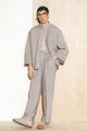 Cloud Grey Calle Oversized Shirt with Straight-Cut Trousers