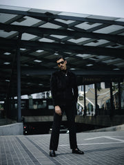 SOIGNÈ | Black Gradation Pleats Double Breasted Suit