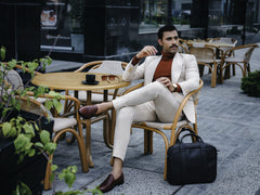 SOIGNÈ | Porcelain Ivory Gradation Pleats suit