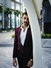 SOIGNÈ | Dark Liquorice Gradation Pleats Double Button suit