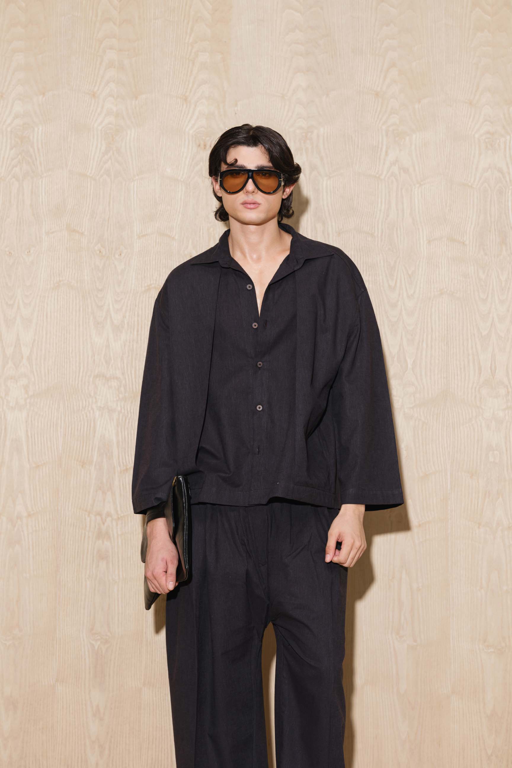 Calle Oversized Utility Shirt with Wide-Leg Trousers