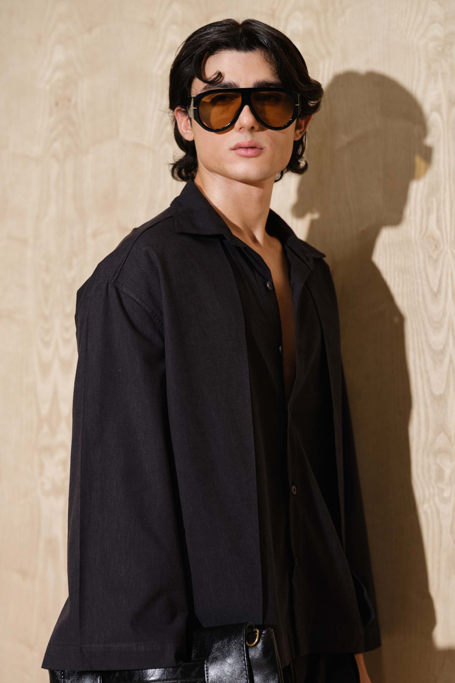 Calle Oversized Utility Shirt with Wide-Leg Trousers